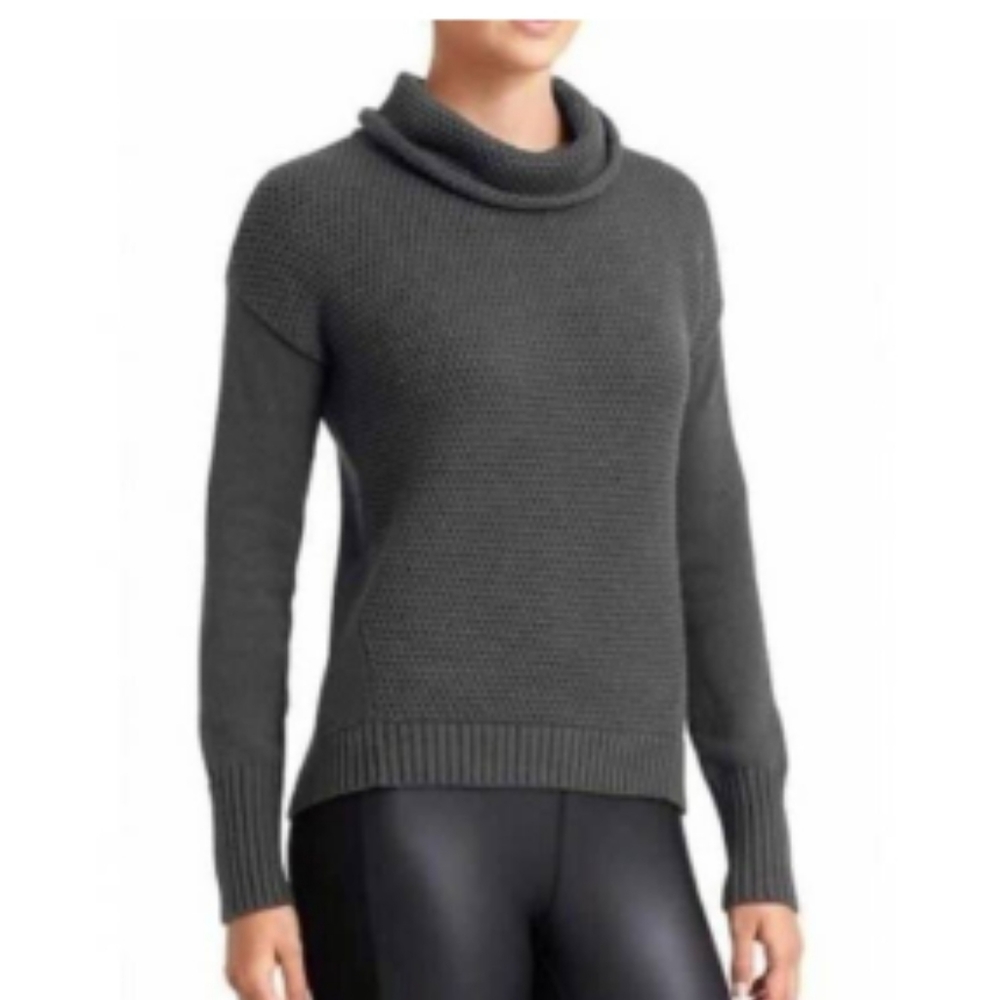Athleta Breckenridge Turtleneck Sweater Size M Gray